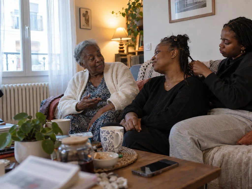 Trois générations d'une même famille — la transmission décrite comme autosomique dominante à pénétrance partielle