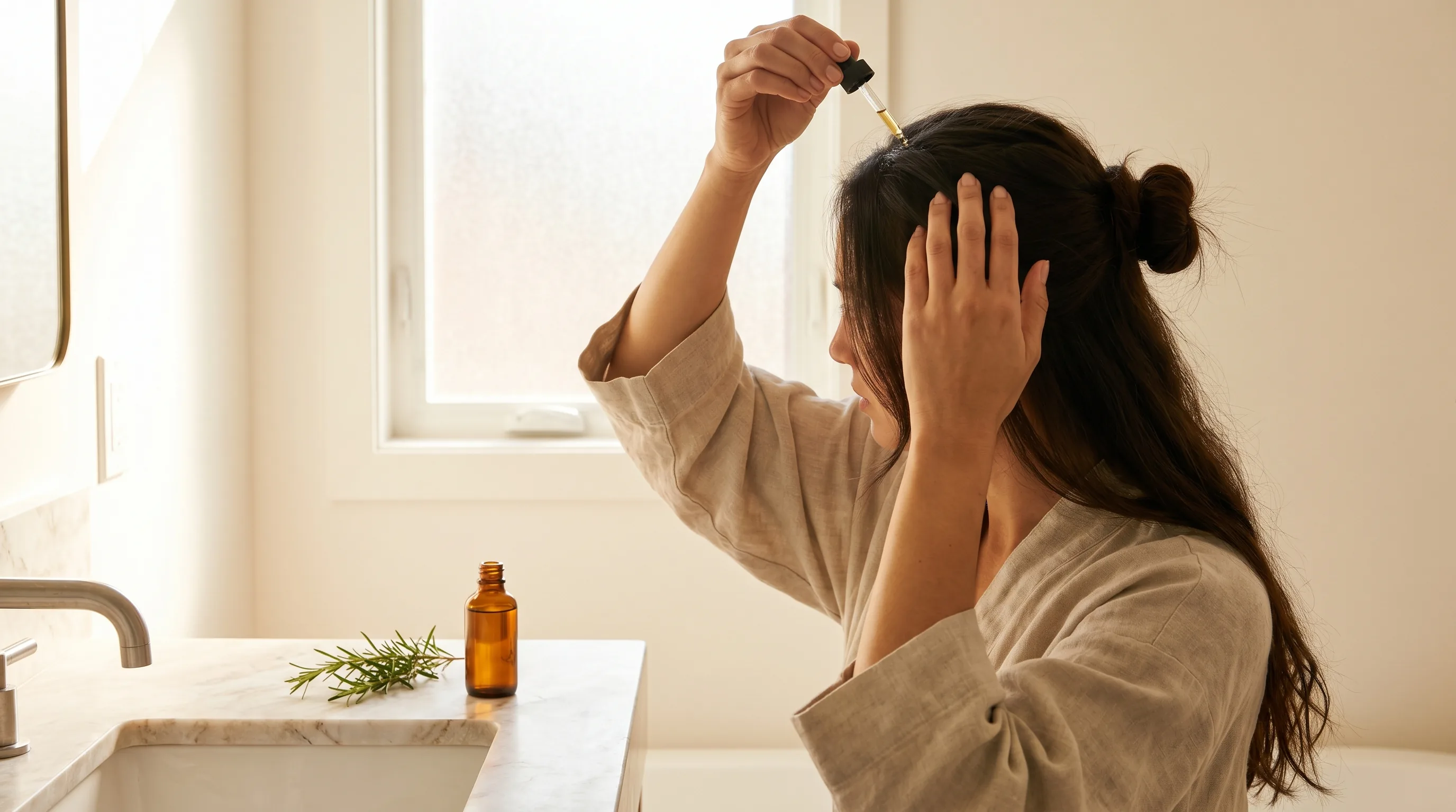Huile de ricin et de romarin pour les cheveux : la science