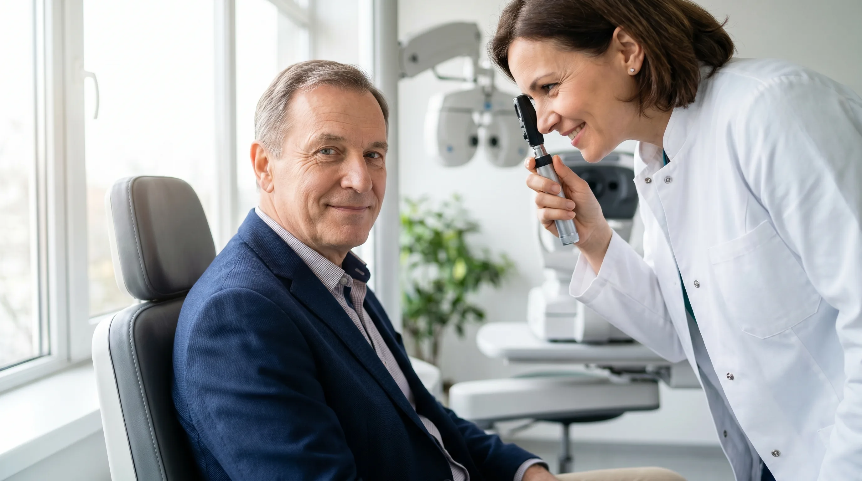 Implant intraoculaire multifocal trifocal tenu en salle d'opération — Renaissance Clinique Istanbul