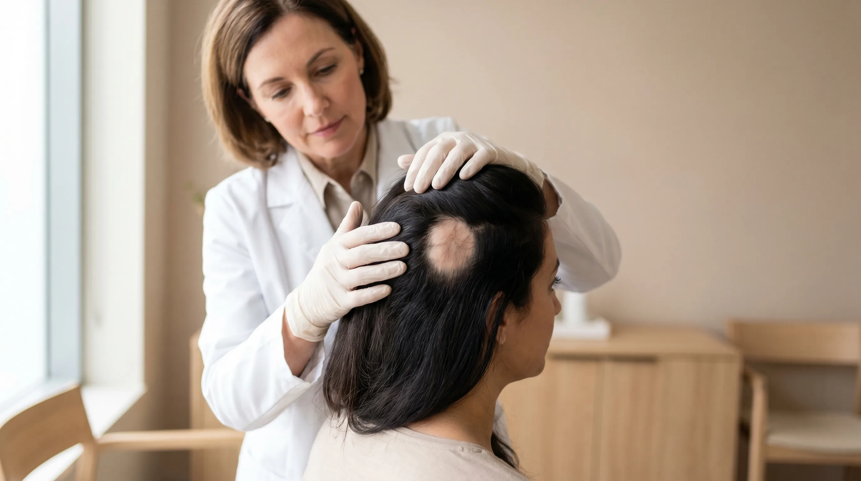 Pelade (alopecia areata) du cuir chevelu