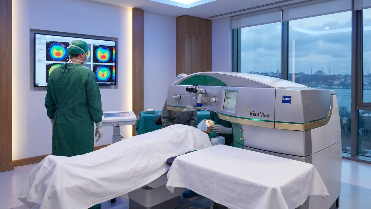Suite laser réfractif Renaissance Clinique Istanbul — équipement Zeiss VisuMax, équipe ophtalmologique francophone